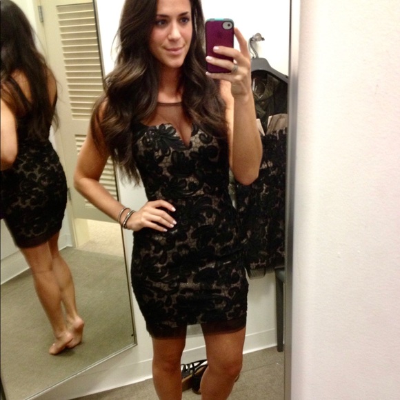 BCBGMAXAZRIA Abigail Embroidered Cocktail Dress - Picture 5 of 8